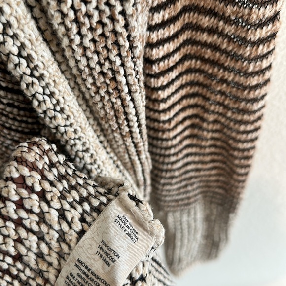 Soft Surroundings Linen Blend Long Line Textured Cardigan - Picture 8 of 9
